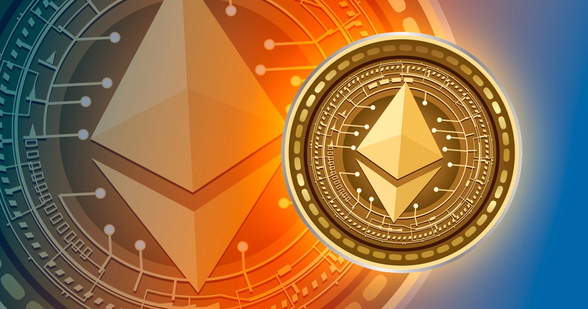 Símbolo da criptomoeda Ethereum - Gráfico Crypto