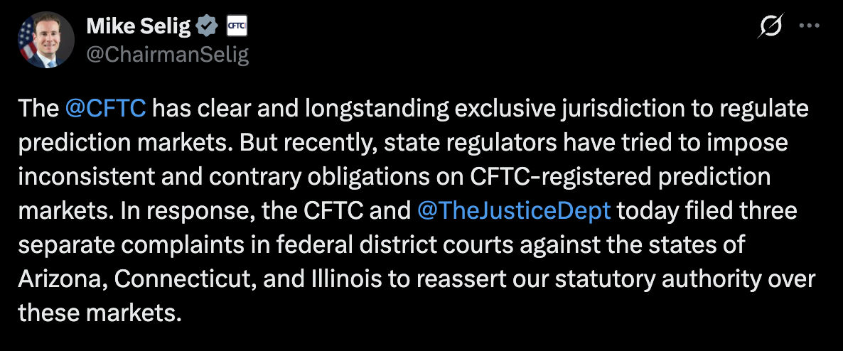 CFTC, Arizona, Governo dos EUA, Estados Unidos, Mercados de Previsão