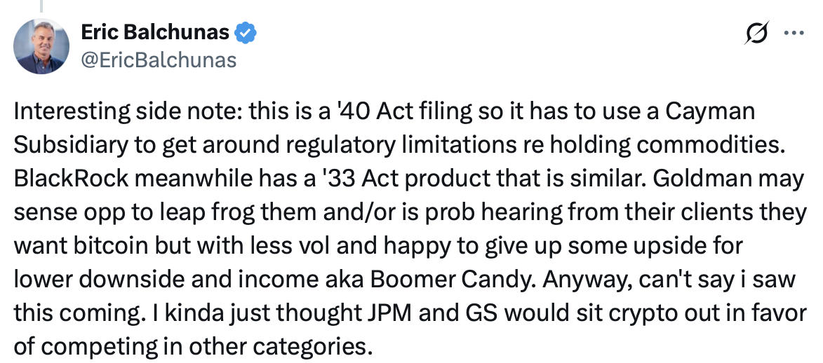 Goldman Sachs, Bancos, Ethereum, Ouro, Solana, MicroStrategy